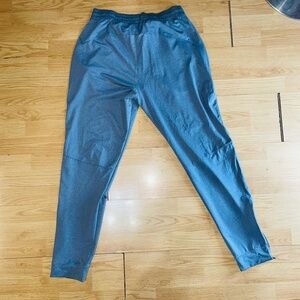 Mens Size Large Grey Black Joggers Pants Straight Leg Athletic Wear